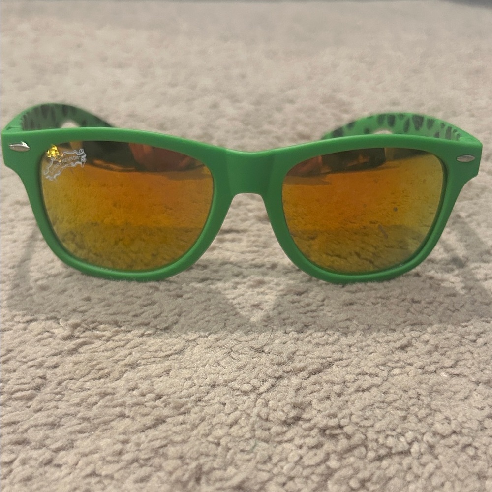 Sierra Nevada Green Sunglasses with Orange Lenses